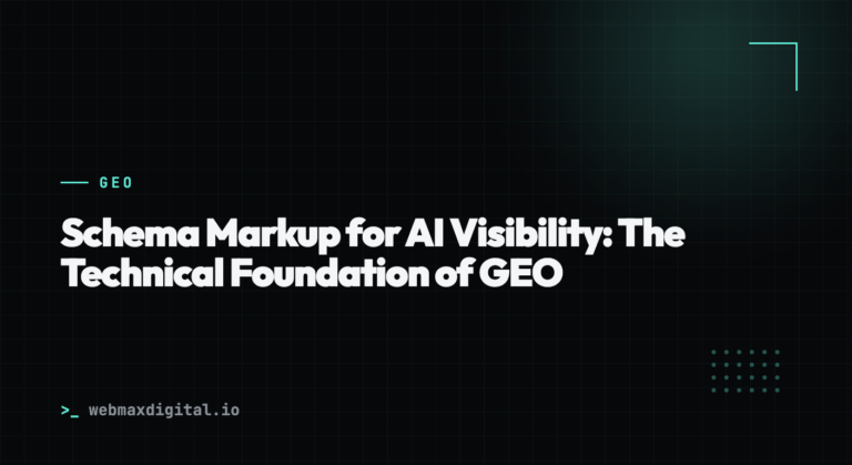 Schema Markup for AI Visibility: The Technical Foundation of GEO